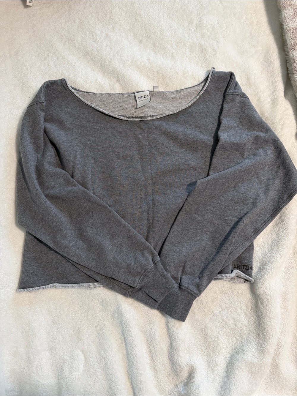 Aritzia Terry Off the Shoulder Sweater